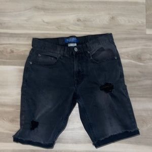 Arizona Jean co distress flex, slim, stretchy fit soft comfy black shorts size31